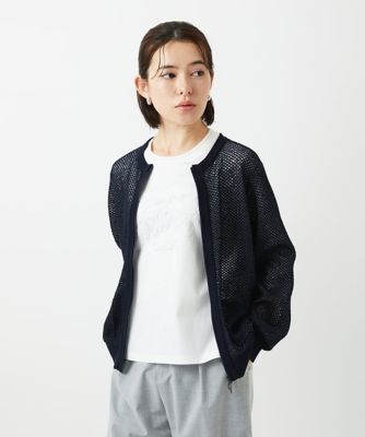 ＜GEORGES RECH (Women/小さいサイズ)＞ブークレメッシュニットブルゾン