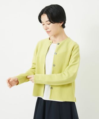 GEORGES RECH (Women/小さいサイズ)/ジョルジュレッシュ ［アンサンブル対応］ガーター編クルーネックカーディガン
