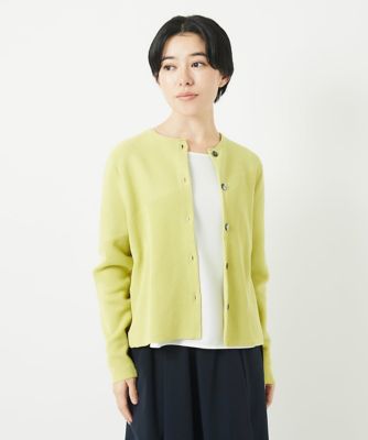 ［アンサンブル対応］ガーター編クルーネックカーディガン