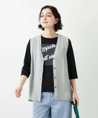 日本製］コットンレーヨンニットベスト | GEORGES RECH (Women/小さい
