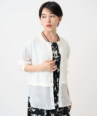 GEORGES RECH (Women/小さいサイズ)/ジョルジュレッシュ シアーコットンニットカーディガン