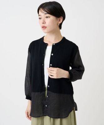 シアーコットンニットカーディガン | GEORGES RECH (Women/小さい