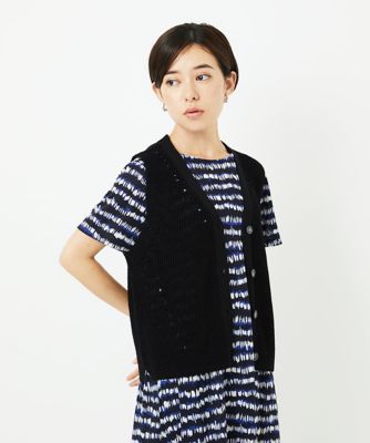 リネンライクニットベスト | GEORGES RECH (Women/小さいサイズ
