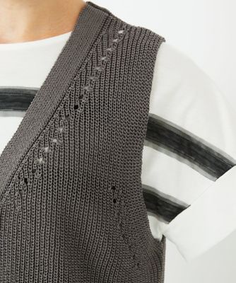 リネンライクニットベスト | GEORGES RECH (Women/小さいサイズ