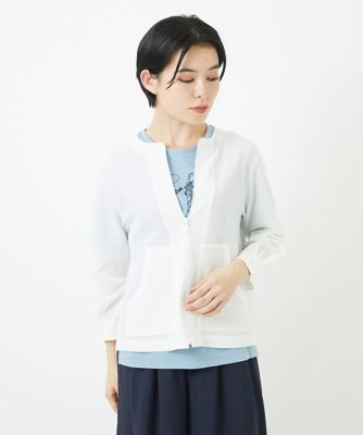 ＜GEORGES RECH (Women/小さいサイズ)＞ジャージーノーカラーショートブルゾン