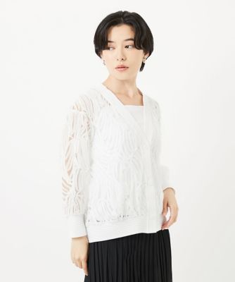 ナイロンチュールテープ刺繍カーディガン | GEORGES RECH (Women