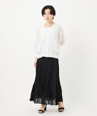 ナイロンチュールテープ刺繍カーディガン | GEORGES RECH (Women