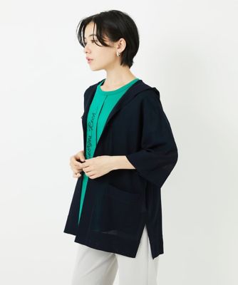 ジョルジュレッシュ ES RECH シアーフーテッドカーディガン 36 グレージュ レディース シアーフードカーディガン | GEORGES RECH (Women/小さいサイズ