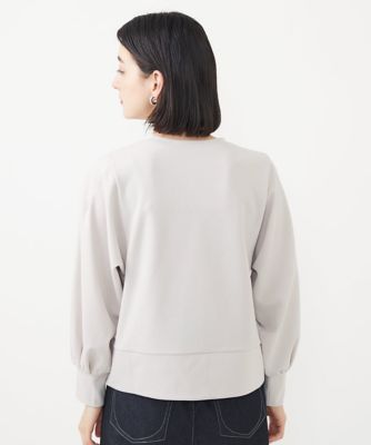 ES RECH / ジョルジュ・レッシュ カットジョーゼットクルーネックカーディガン カットジョーゼットクルーネックカーディガン | GEORGES RECH