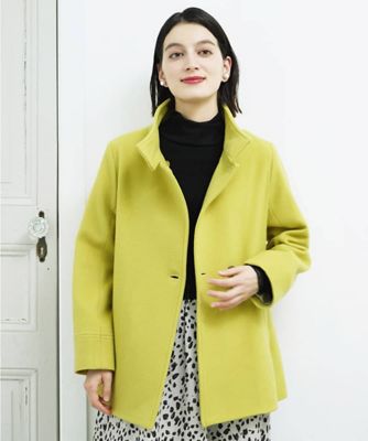 ＜GEORGES RECH (Women/小さいサイズ)＞スーパー１００ミドルスタンドカラーウールコート