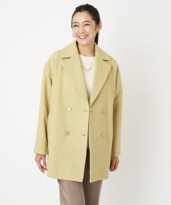 ＜三越伊勢丹/公式＞【SALE】GEORGES RECH (Women/小さいサイズ)/ジョルジュレッシュ ツイードショートコート イエロー25 コート・ジャケット【三越伊勢丹/公式】