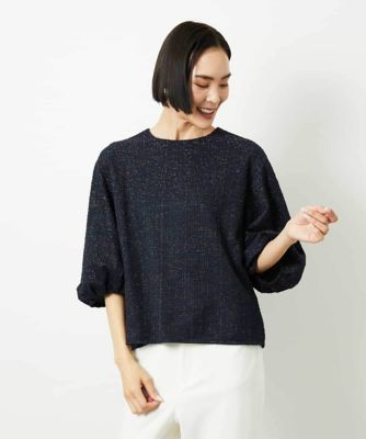 【NEW】ミッシェルクラン（MICHEL ）/[小さいサイズ]ツィードライクプルオーバー 小さいサイズ］ツィードライクプルオーバー | MICHELKLEIN(Women