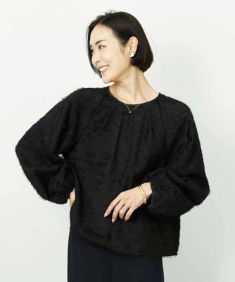 ＜MICHELKLEIN(Women/小さいサイズ)＞［小さいサイズ］［セットアップ対応］袖ボリュームブラウス