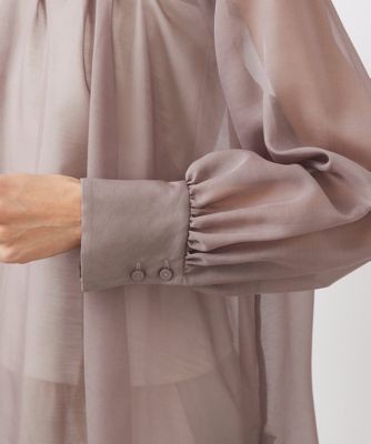 ［小さいサイズ］ボリュームスリーブシアーブラウス