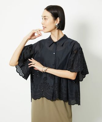 nowos レースブラウス nowos - LACE BLOUSE nowos 2023SS ノーウォス レースブラウス