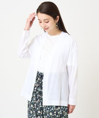 小さいサイズ］ミドル丈シアーカーディガン（日よけ／冷房対策に