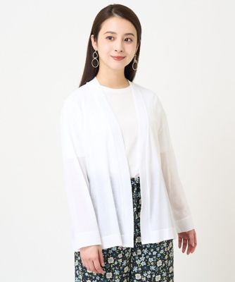 小さいサイズ］ミドル丈シアーカーディガン（日よけ／冷房対策に