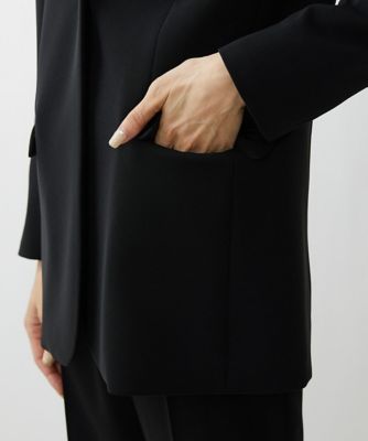 ［小さいサイズ］ストレッチツイルノーカラージャケット（総裏）／セットアップ対応