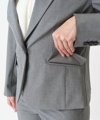 ［小さいサイズ］ストレッチテーラードジャケット（セットアップ対応／２サイズあり／裏地なし）