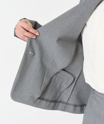 ［小さいサイズ］ストレッチテーラードジャケット（セットアップ対応／２サイズあり／裏地なし）