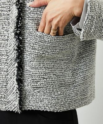 小さいサイズ］ファンシーツイードショートジャケット | MICHELKLEIN