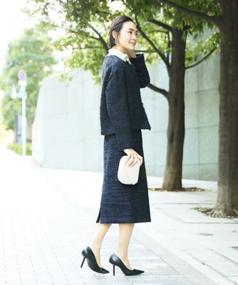 小さいサイズ］ファンシーツイードショートジャケット | MICHELKLEIN