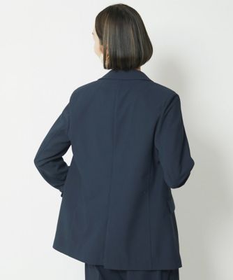 小さいサイズ／セットアップ対応］リネンライクダブルブレスト