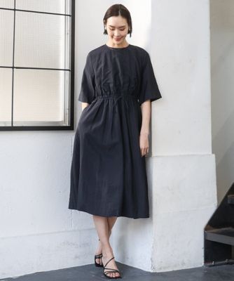 ＜MICHELKLEIN(Women/小さいサイズ)＞［小さいサイズ］ナイロンクロス　ギャザーワンピース