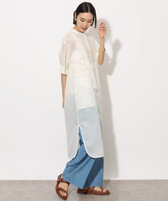 小さいサイズ］シアーシャツワンピース | MICHELKLEIN(Women