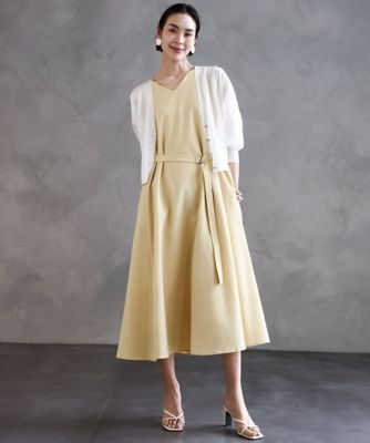 ＜MICHELKLEIN(Women/小さいサイズ)＞［小さいサイズ］Ｖネックワンピース