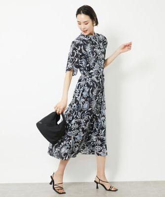 MICHELKLEIN(Women/小さいサイズ)/ミッシェルクラン ［小さいサイズ］ペイズリープリント３ＷＡＹワンピース