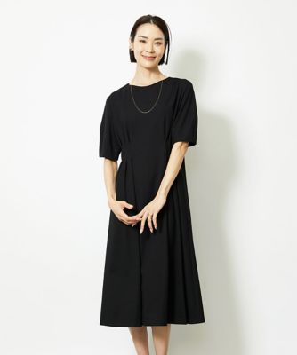 MICHELKLEIN(Women/小さいサイズ)/ミッシェルクラン [小さいサイズ]ストレッチカットワンピース 94ブラック ワンピース・ドレス【三越伊勢丹/公式】