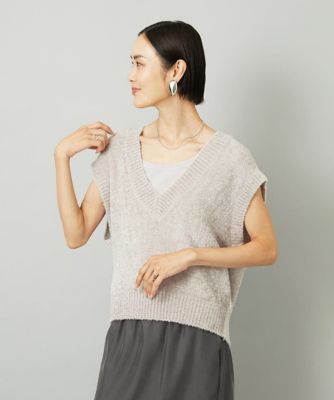小さいサイズ］フェザータッチVネックベスト | MICHELKLEIN(Women