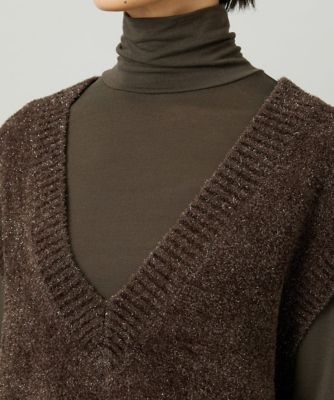 小さいサイズ］フェザータッチVネックベスト | MICHELKLEIN(Women