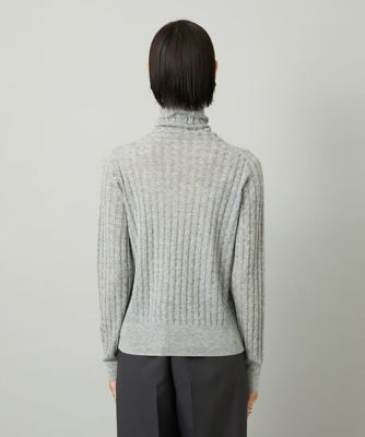 小さいサイズ］シアーケーブルハイネックニット | MICHELKLEIN(Women