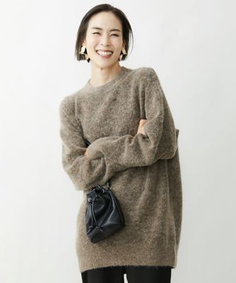 ［小さいサイズ］シャギーチュニックニット
