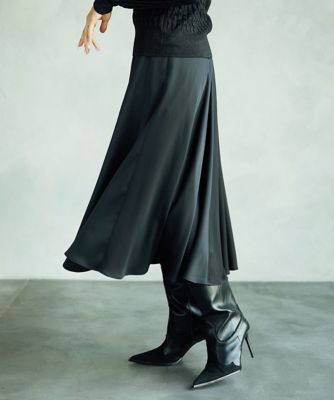 ミッシェルクラン（MICHEL ）/[小さいサイズ]サテンマーメードスカート 小さいサイズ］サテンマーメードスカート | MICHELKLEIN(Women/小さい