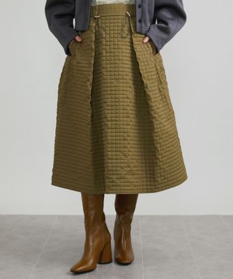＜MICHELKLEIN(Women/小さいサイズ)＞［小さいサイズ］スモーキーツイルエンボスデザインスカート