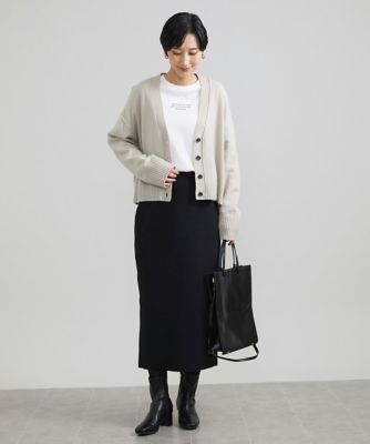 小さいサイズ］スポンディッシュポリニットタイトスカート