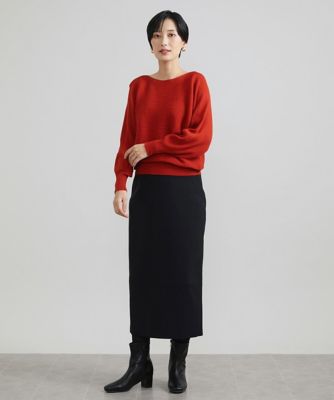 小さいサイズ］スポンディッシュポリニットタイトスカート