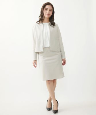［小さいサイズ］トリコットカノコセミフレアスカート（セットアップ対応／定番スーツ）