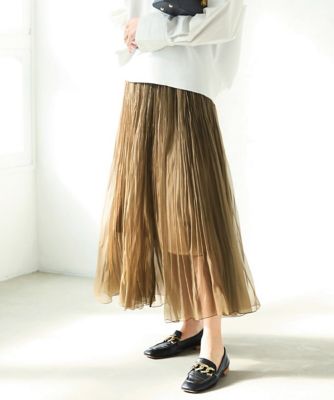 ［小さいサイズ］オーガンジープリーツシアースカート