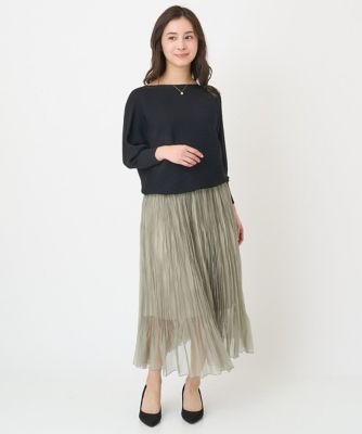 ［小さいサイズ］オーガンジープリーツシアースカート