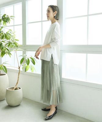 ［小さいサイズ］オーガンジープリーツシアースカート