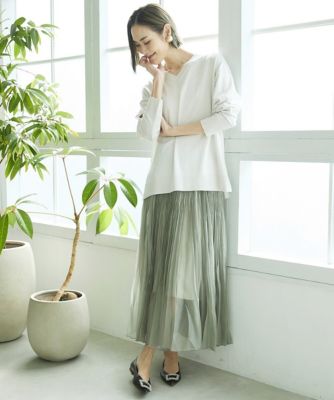 ［小さいサイズ］オーガンジープリーツシアースカート