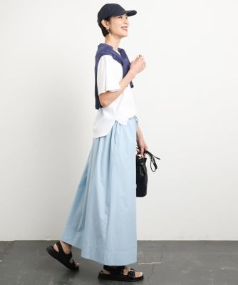 ［小さいサイズ］ストライプストレートスカート（セットアップ対応）