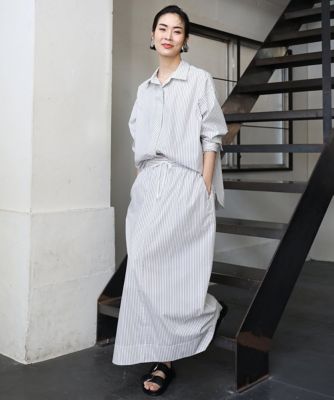 ［小さいサイズ］ストライプストレートスカート（セットアップ対応）