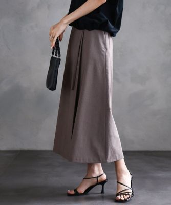 ＜MICHELKLEIN(Women/小さいサイズ)＞［　小さいサイズ］ベルト付きＡラインスカート