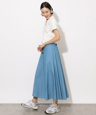 Phillip Lim ライトブルー ジーンズスカート サイズ0 ライトブルー フレア デニム スカート | PRADA