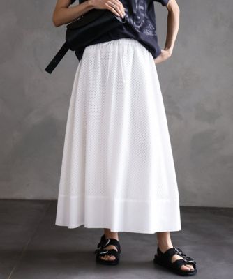 ＜MICHELKLEIN(Women/小さいサイズ)＞［小さいサイズ］エンブロイダリーレーススカート（セットアップ対応）